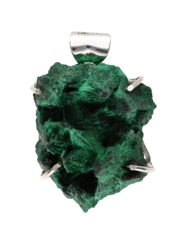 Fibrous Malachite Pendant in 925...