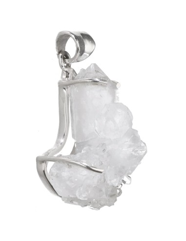 Colgante Quartz Druze in 925 Sterling...