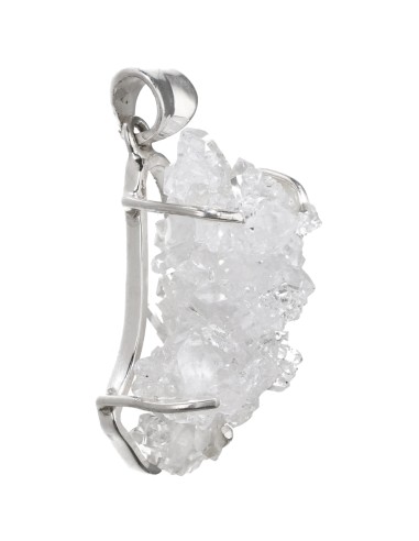 Colgante Druse de Quartz en Plata de...