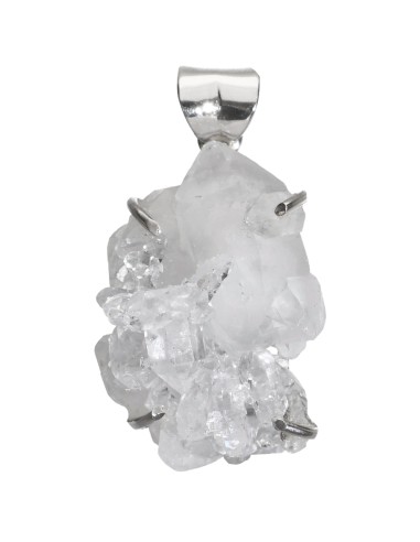 Colgante Drusa de Cuarzo en Plata de...
