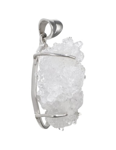 Colgante Drusa de Cuarzo en Plata de...