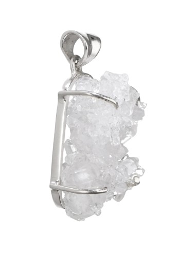 Colgante Drusa de Cuarzo en Plata de...