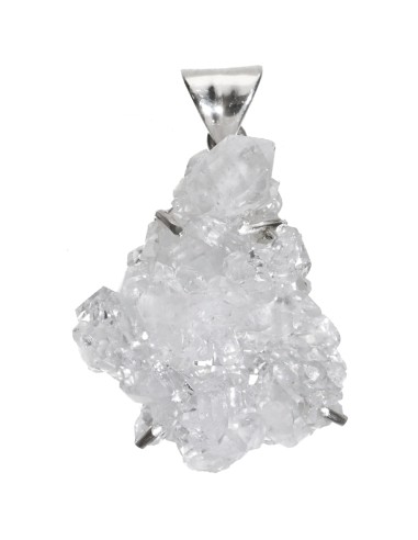 Colgante Drusa de Cuarzo en Plata de...