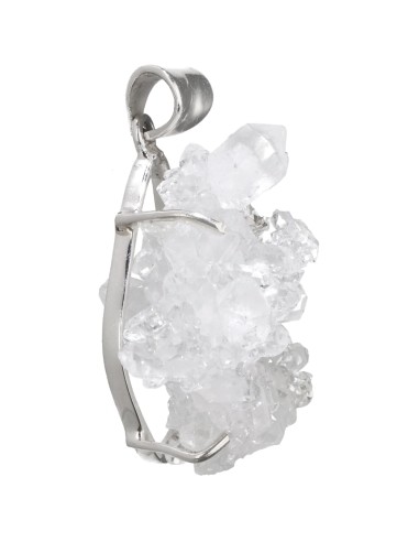 Colgante Drusa de Cuarzo en Plata de...