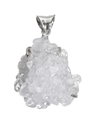 Colgante Drusa de Cuarzo en Plata de...