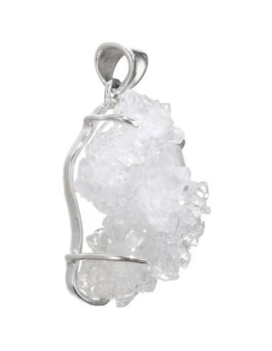 Colgante Druse of Quartz in Sterling...