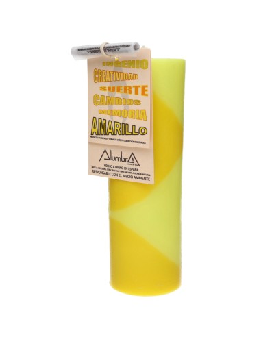 Vela Artesanal de Color - Amarillo