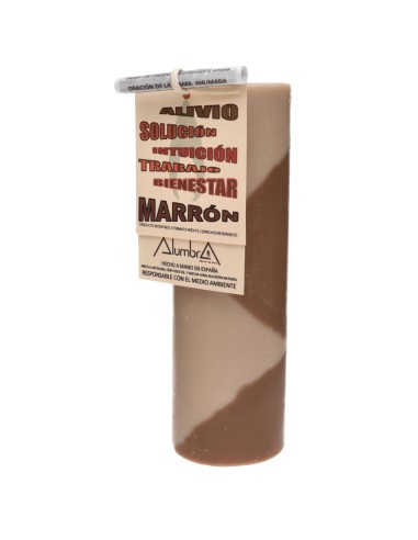 Vela Artesanal de Color - Marrón
