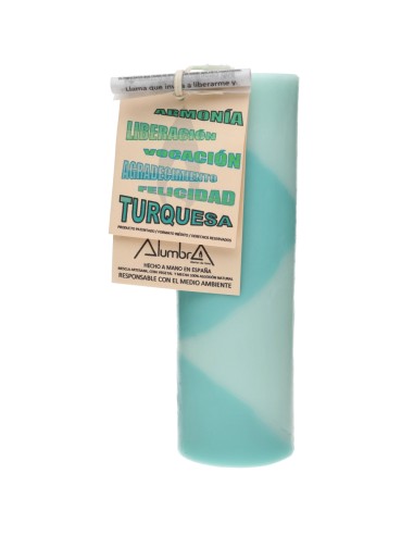 Vela Artesanal de Color - Turquesa