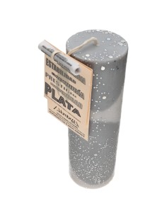 Vela Artesanal de Cor - Prata 2