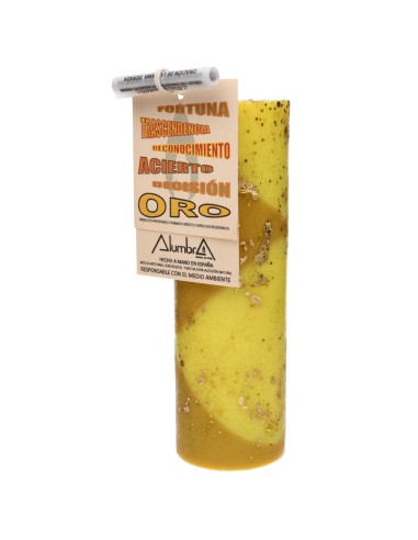 Vela Artesanal de Color - Oro