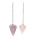 Pack 2 Pêndulos - Ametista e Quartzo Rosa