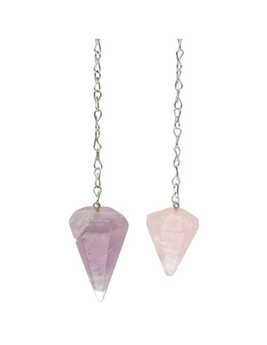 Pack 2 Pendules - Améthyste et Quartz...