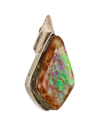 Colgante de Ammolite em Prata de Lei...