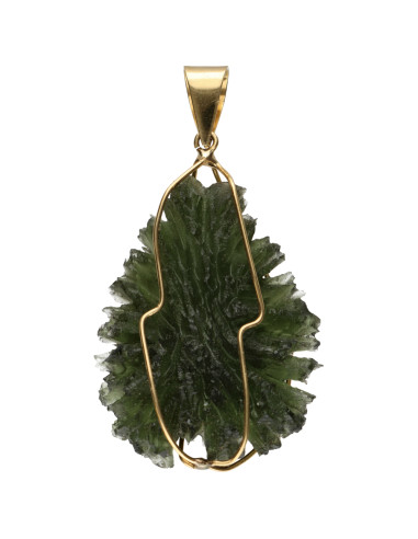 Colgante de Moldavita em Ouro (7W)
