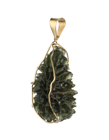 Colgante de Moldavita en Oro (7W)