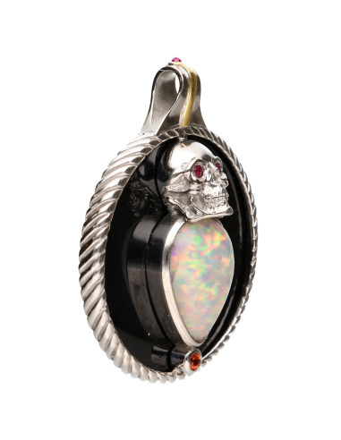 Colgante de Skull with Opal in 925...
