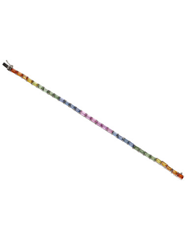 Pulsera di Zaffiri Multicolore in...
