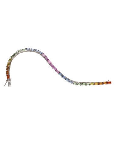 Pulsera di Zaffiri Multicolore in...