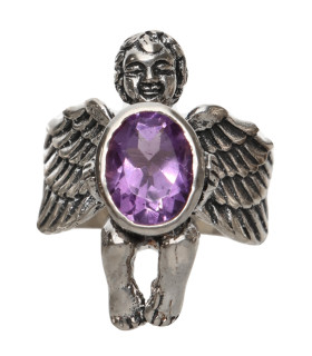 Anillo Ange avec Améthyste en Argent Sterling 925