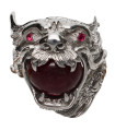 Anillo Dragon avec Rubí en Plata de Ley 925