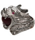 Anillo Dragon avec Rubí en Plata de Ley 925