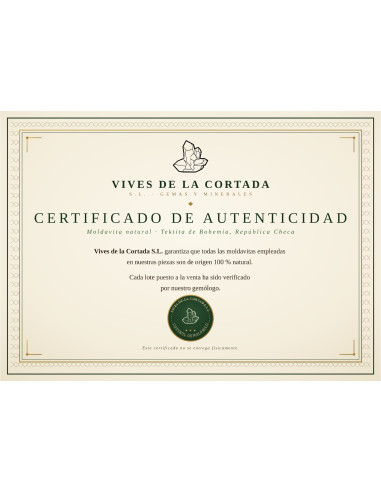 Colgante de Moldavita in Sterling...