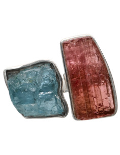 Anneau en Aigue-marine avec...