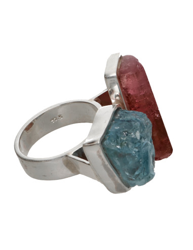 Anello di Acquamarina con Tormalina...