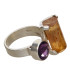 Anillo de Topacio Imperial avec Améthyste en Argent Sterling 925 (17W)