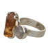 Anillo de Imperial Topaz with Moonstone in Sterling Silver 925 (18W)