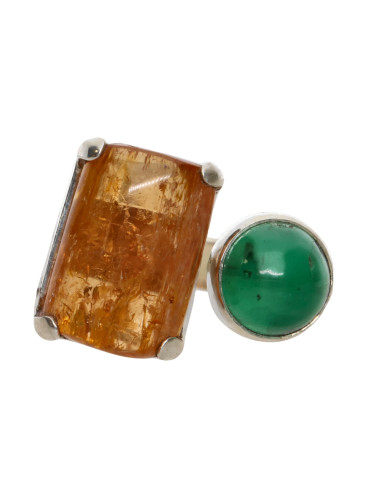 Anillo de Imperial Topaz with Emerald...