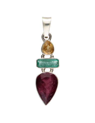 Colgante of Citrine, Emerald and...