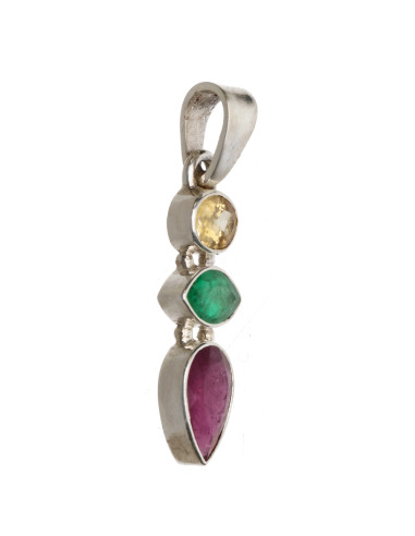 Colgante of Citrine, Emerald and...
