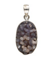 Colgante de Calcedonia Uva en Plata de Ley 925 (13X)