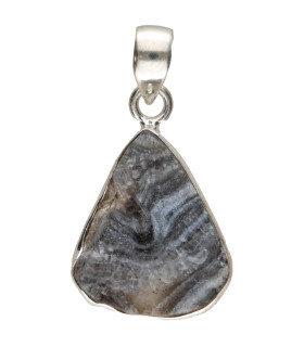 Colgante de Calcédoine Cristallisée en Argent Sterling 925 (33X)