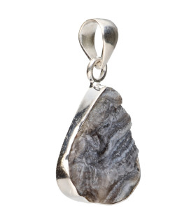 Colgante de Calcédoine Cristallisée en Argent Sterling 925 (33X)