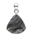 Crystalized Chalcedony Pendant in 925 Sterling Silver (34X)