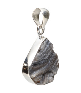 Colgante de Calcedonia Cristallisée en Plata de Ley 925 (34X)