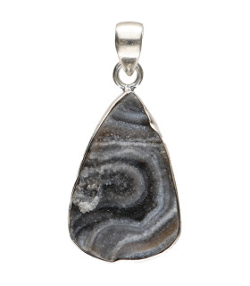 Colgante de Calcédoine Cristallisée en Argent Sterling 925 (35X)