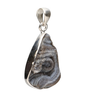 Colgante de Calcédoine Cristallisée en Argent Sterling 925 (35X)
