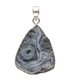 Cristallized Chalcedony Pendant in 925 Sterling Silver (36X)