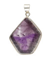 Amethyst Chevron Pendant in 925 Sterling Silver (37W)