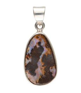 Colgante d'Opale Boulder en Argent Sterling 925 (44W)
