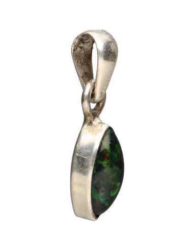 Colgante d’Opale Noire en Argent...
