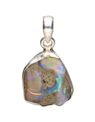 Raw Opal Pendant in 925 Sterling...
