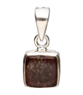 Colgante d’Agate Feu en Argent Sterling 925 (51W)