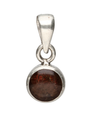 Colgante d’Agate Feu en Argent...