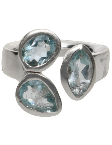 Anillo de Aquamarine in Sterling...