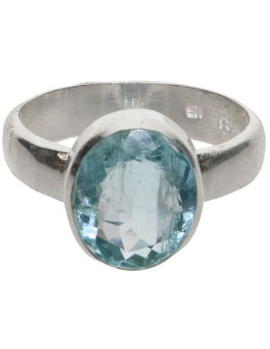 Anillo d’Aguamarina en Plata de Ley...